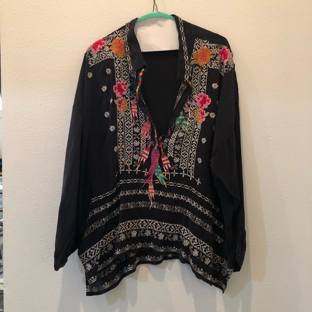 Johnny was embroidered top